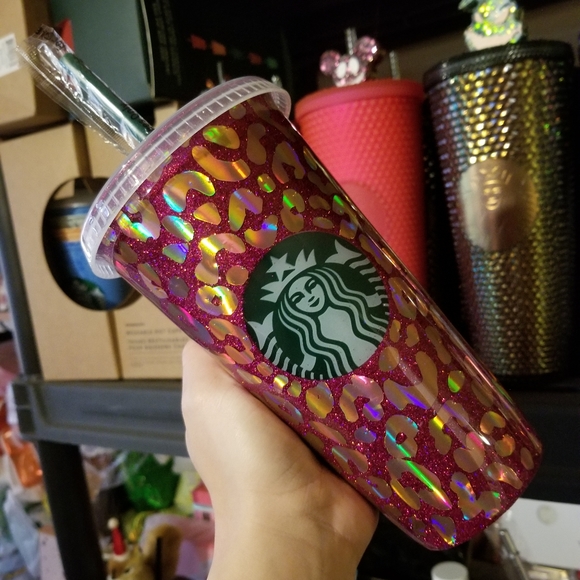 🆕️Starbucks, Custom, Leopard Holo, Cold Cup 🐆 - Picture 3 of 17